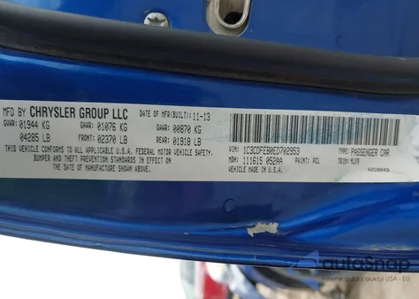 2014 Dodge Dart Gt из США, поврежденный, VIN 1C3CDFEB0ED702953